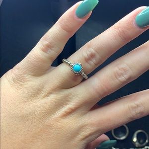 Pandora blue stone ring